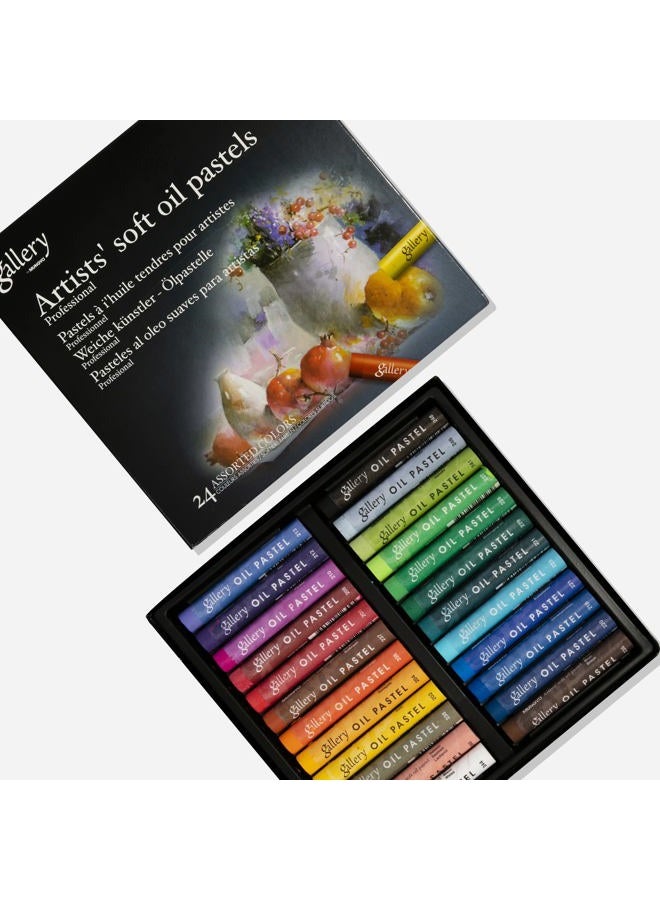 Mungyo Gallery Artists' Soft Oil Pastels-24 Colors,Multicolor - Image 3